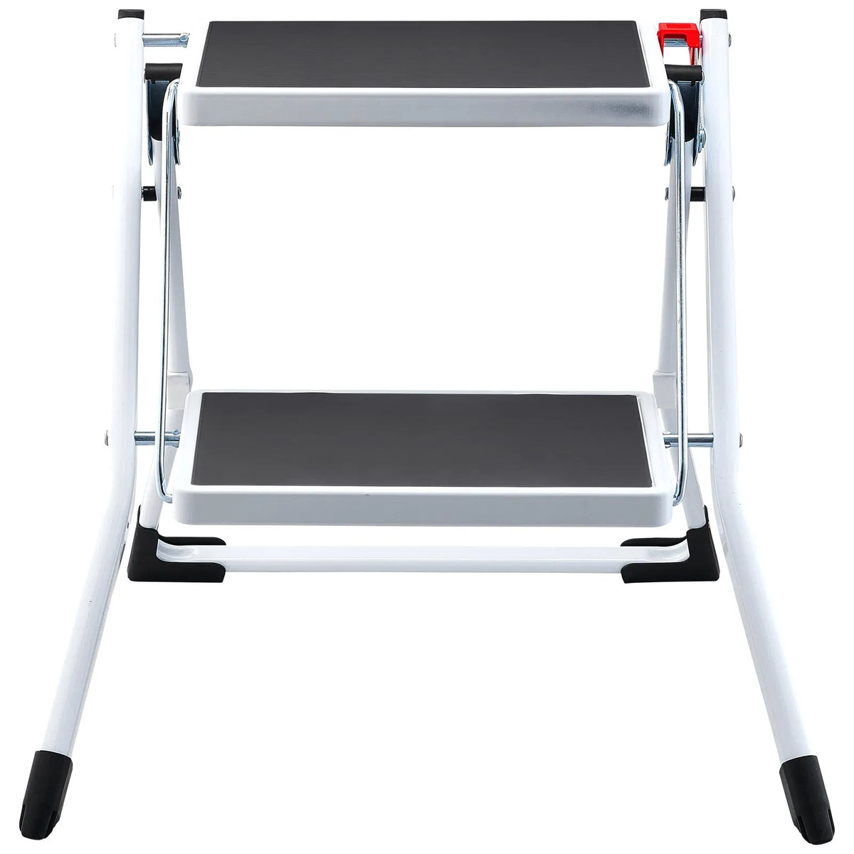 VEVOR 2 pakāpienu saliekamās tērauda kāpnes ar platu neslīdošu pakāpienu, kravnesība 150 kg, ergonomiskas daudzfunkcionālas mājai, virtuvei, birojam un kemperiem - ZEMLETES.LV