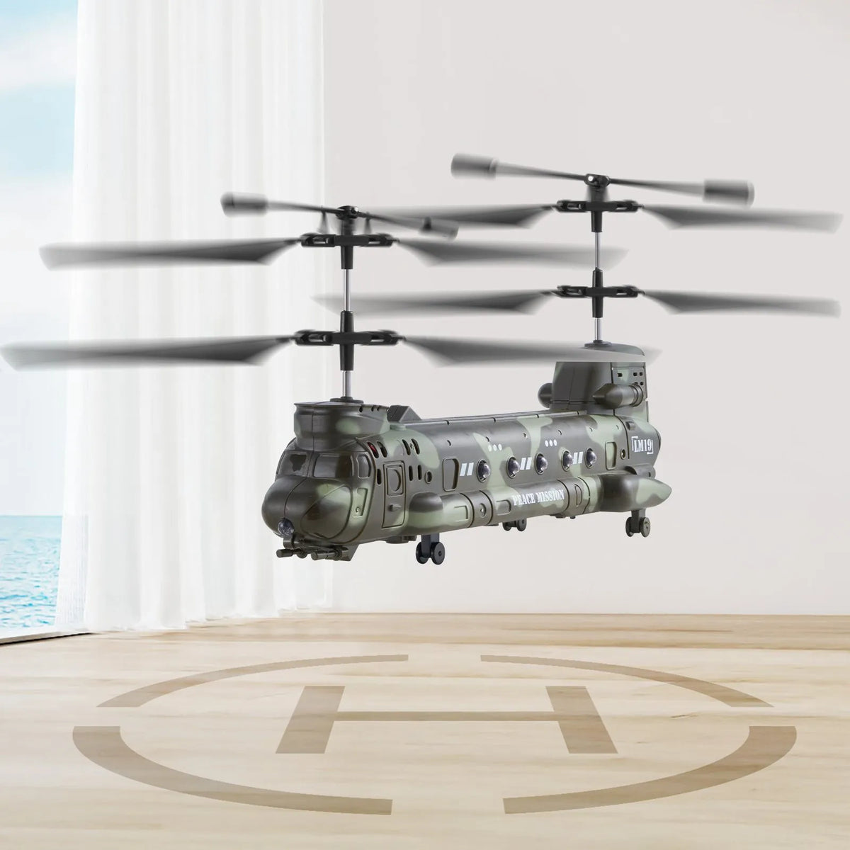 VEVOR RC-sõjaväehelikopter 2,4 GHz 3,5 kanaliga LED-iga, 20 min lend, alates 8 a