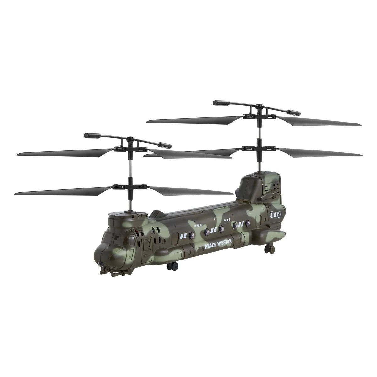 VEVOR RC-sõjaväehelikopter 2,4 GHz 3,5 kanaliga LED-iga, 20 min lend, alates 8 a
