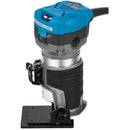 VEVOR kompakts frēzētājs 800 W ar regulējamu ātrumu līdz 30 000 apgr./min, 6,4 mm un 9,5 mm spīļpatronas, iegremdējamā un slīpā pamatne, 220 V