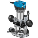 VEVOR kompakts frēzētājs 800 W ar regulējamu ātrumu līdz 30 000 apgr./min, 6,4 mm un 9,5 mm spīļpatronas, iegremdējamā un slīpā pamatne, 220 V
