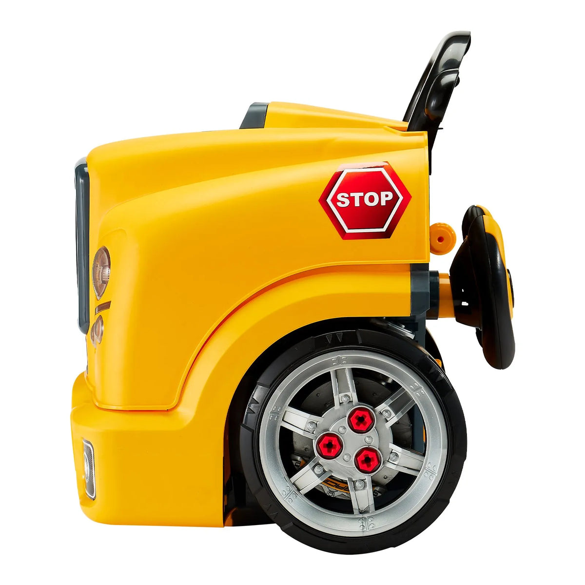 VEVOR Toy Engine 60 Pieces, Mechanic Kit with Light, Sound, Steering and Towing, from 3 Years, Yellow