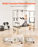 VEVOR pilates reformeris no koka ar dubulto pretestību, treniņu aprīkojums ar reformera kasti un lēciena platformu, piemērots iesācējiem un pieredzējušiem lietotājiem, slodze līdz 181 kg - ZEMLETES.LV