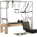 VEVOR pilates reformeris no koka ar dubulto pretestību, treniņu aprīkojums ar reformera kasti un lēciena platformu, piemērots iesācējiem un pieredzējušiem lietotājiem, slodze līdz 181 kg - ZEMLETES.LV