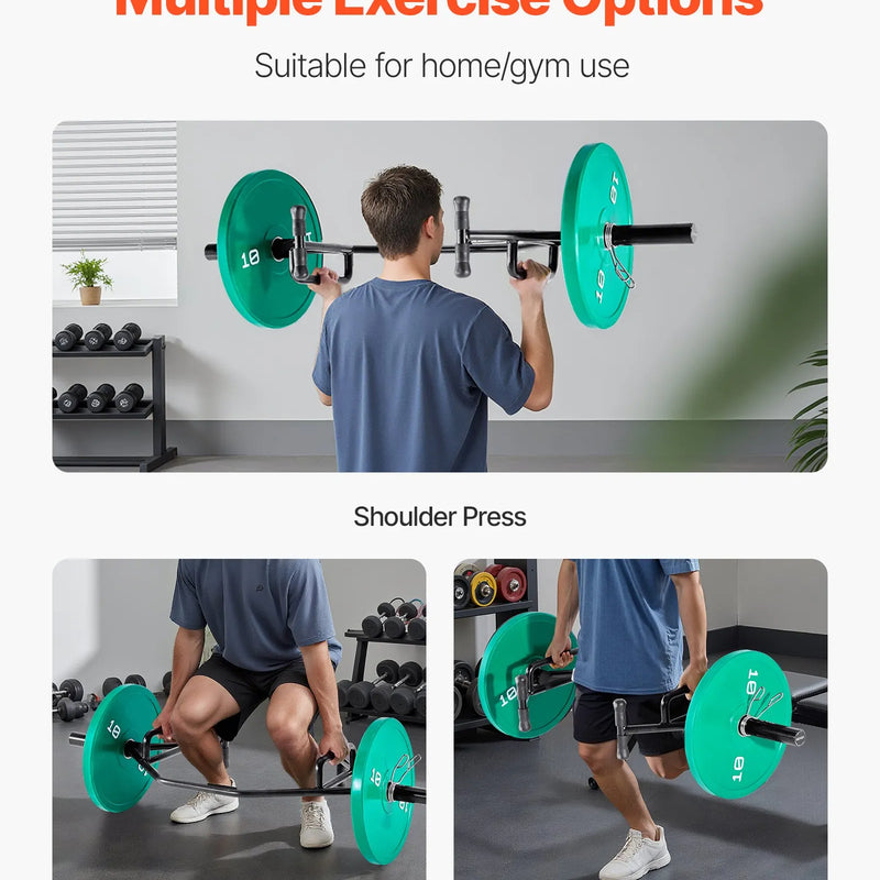 VEVOR trapeces stienis (hex bar), atvērta rāmja konstrukcija, 360 kg slodze, 50 mm diametrs, ar rievotiem rokturiem, piemērots pietupieniem, vilkmei un plecu spiedienam - ZEMLETES.LV