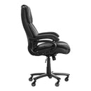 VEVOR vadītāja biroja krēsls, augsta atzveltne, ergonomisks biroja krēsls ar regulējamu jostasvietas atbalstu, regulējamu augstumu un slīpumu, PU ādas grozāms krēsls ar riteņiem darbam, mācībām un spēlēm, melns