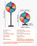 VEVOR laimes rats 610 mm ar statīvu, 12 sektori, regulējams augstums, dzēšama virsma ar 2 marķieriem, 6 krāsas, viegla montāža, pasākumiem, bāriem un izstādēm - ZEMLETES.LV