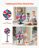 VEVOR 610 mm laimes rats ar statīvu, 14 nodalījumi, regulējams augstums, ar dzēšamu virsmu un 2 marķieriem, 6 krāsas, viegla montāža, ballītēm, bāriem, izstādēm un karnevāliem