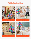 VEVOR 610 mm laimes rats ar statīvu, 14 nodalījumi, regulējams augstums, ar dzēšamu virsmu un 2 marķieriem, 6 krāsas, viegla montāža, ballītēm, bāriem, izstādēm un karnevāliem