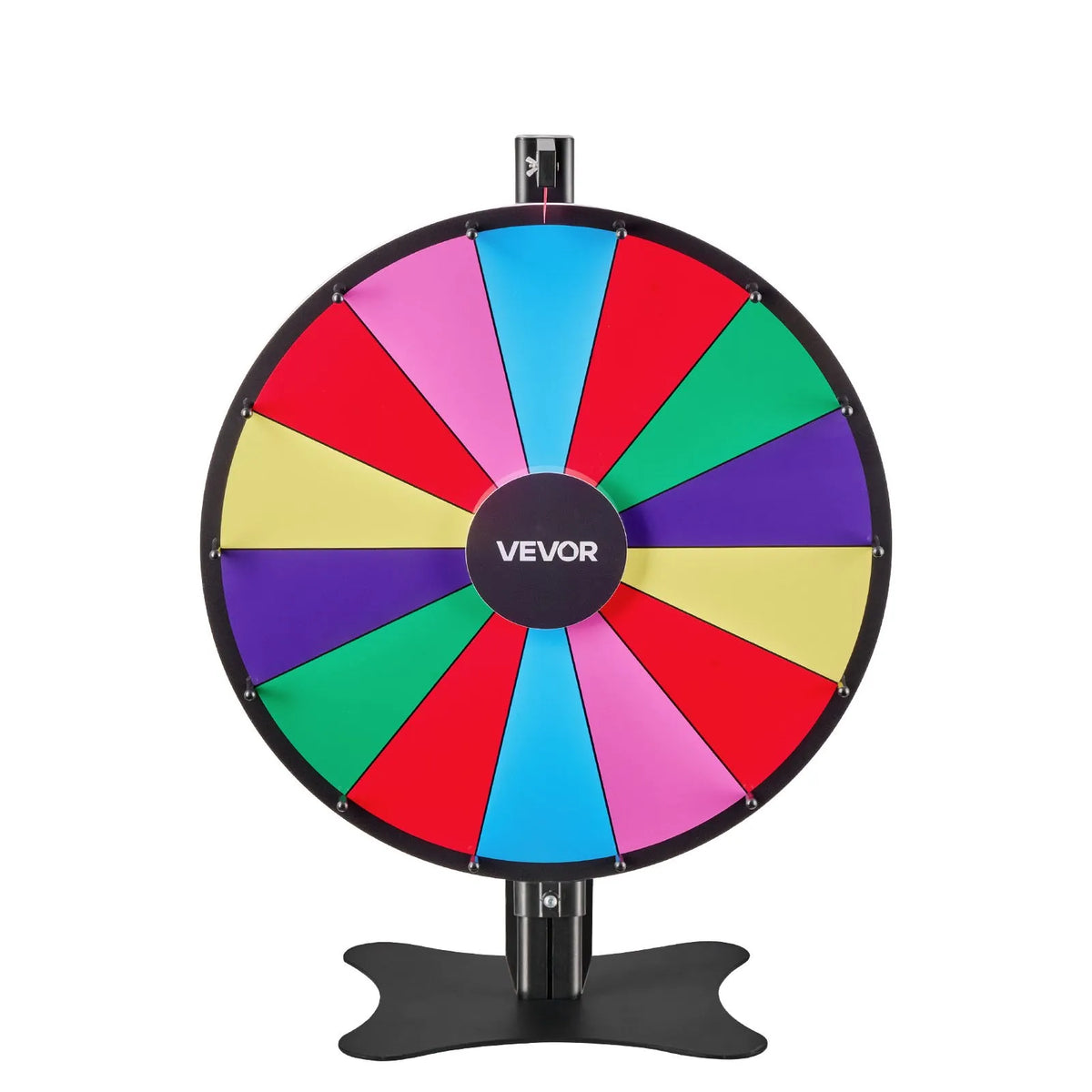 VEVOR 610 mm laimes rats ar statīvu, 14 nodalījumi, regulējams augstums, ar dzēšamu virsmu un 2 marķieriem, 6 krāsas, viegla montāža, ballītēm, bāriem, izstādēm un karnevāliem - ZEMLETES.LV