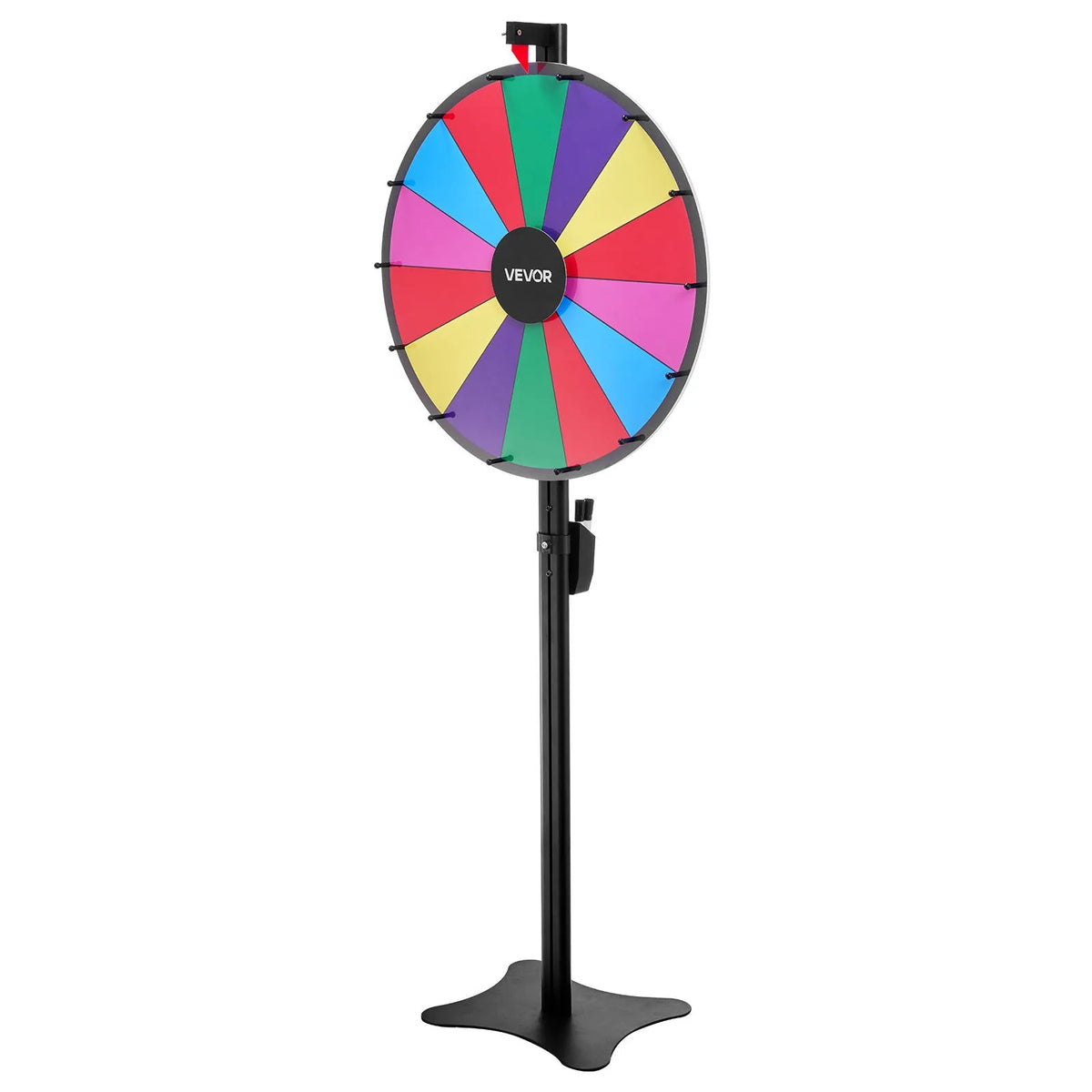 VEVOR 610 mm laimes rats ar statīvu, 14 nodalījumi, regulējams augstums, ar dzēšamu virsmu un 2 marķieriem, 6 krāsas, viegla montāža, ballītēm, bāriem, izstādēm un karnevāliem - ZEMLETES.LV