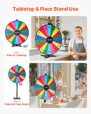 VEVOR Laimes rats 914 mm ar statīvu, 18 sektori, 6 krāsas, regulējams augstums, dzēšama virsma un 2 marķieri, piemērots ballītēm, izstādēm un pasākumiem