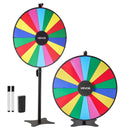 VEVOR Laimes rats 914 mm ar statīvu, 18 sektori, 6 krāsas, regulējams augstums, dzēšama virsma un 2 marķieri, piemērots ballītēm, izstādēm un pasākumiem