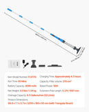 VEVOR Bezvadu rokas baseina putekļsūcējs, 8,5 GPM, ar pagarināmu kātu, spēcīga sūkšana dziļai tīrīšanai, uzlādējams baseina tīrītājs ar līdz 1 stundai darbības laiku, paredzēts virszemes un iebūvējamiem baseiniem un spa