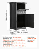 VEVOR KD-093A-Black paku piegādes kaste, 615 × 473 × 1121 mm, melna, biezs PP, slēdzama, pret zādzībām un laikapstākļiem izturīga, āra lietošanai