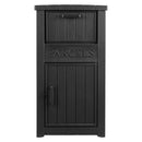 VEVOR KD-093A-Black paku piegādes kaste, 615 × 473 × 1121 mm, melna, biezs PP, slēdzama, pret zādzībām un laikapstākļiem izturīga, āra lietošanai