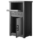 VEVOR KD-093A-Black paku piegādes kaste, 615 × 473 × 1121 mm, melna, biezs PP, slēdzama, pret zādzībām un laikapstākļiem izturīga, āra lietošanai