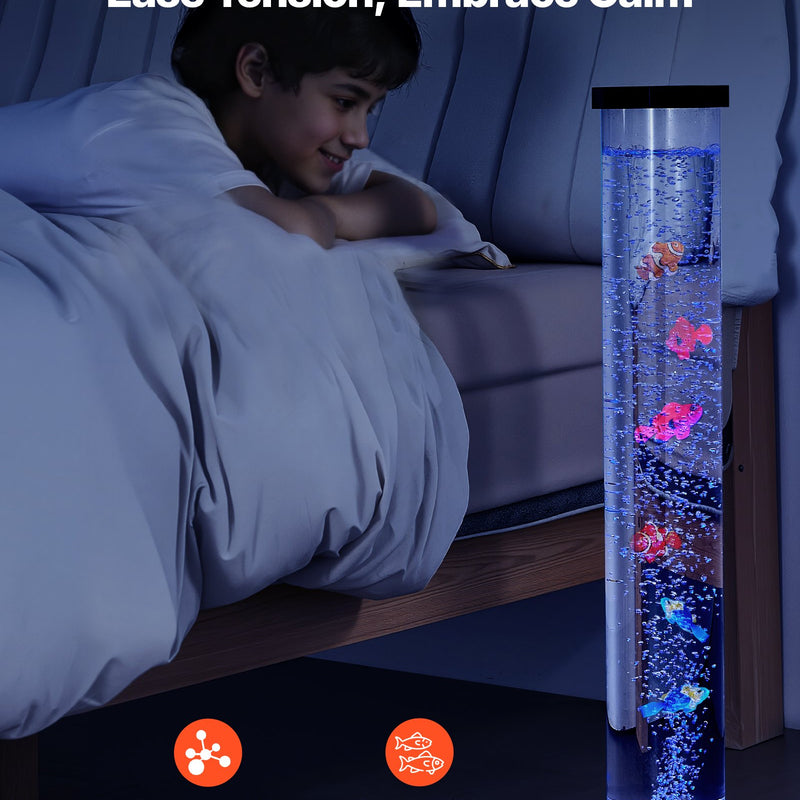 VEVOR Burbuļu caurules lampa 16 krāsas 80 cm sensorā akvārija lampa nomierināšanai - ZEMLETES.LV
