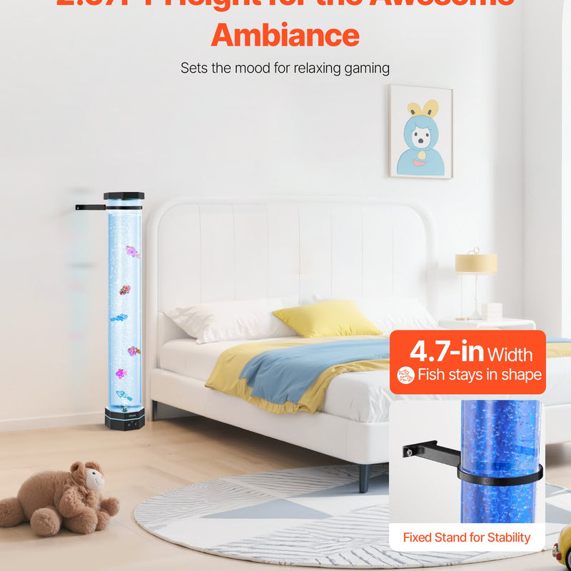 VEVOR Burbuļu caurules lampa 16 krāsas 80 cm sensorā akvārija lampa nomierināšanai - ZEMLETES.LV