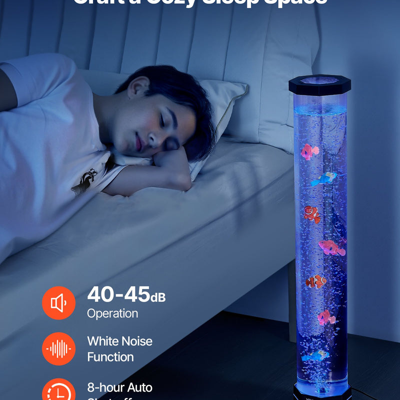 VEVOR Burbuļu caurules lampa 16 krāsas 80 cm sensorā akvārija lampa nomierināšanai - ZEMLETES.LV