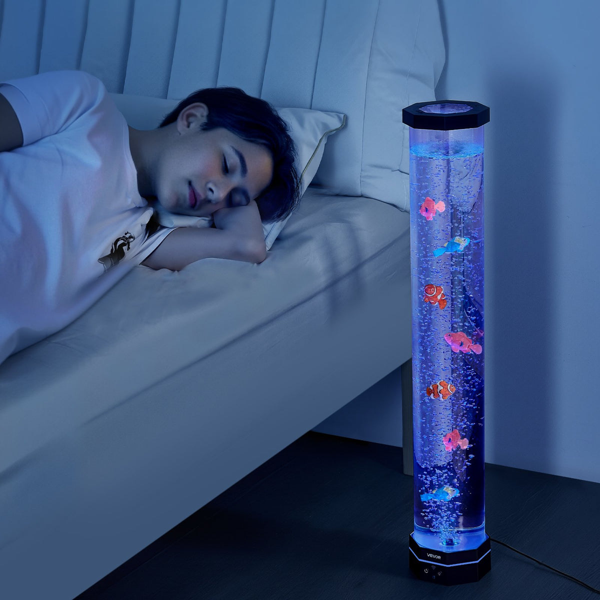VEVOR Burbuļu caurules lampa 16 krāsas 80 cm sensorā akvārija lampa nomierināšanai - ZEMLETES.LV