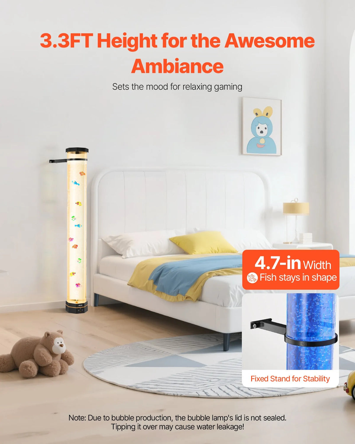 VEVOR Burbuļu caurules lampa 16 krāsas 1 m sensorā akvārija lampa nomierināšanai - ZEMLETES.LV