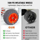 VEVOR pludmales makšķerēšanas ratiņi, kravnesība 159 kg, alumīnija transportēšanas ratiņi ar 2 × 406 mm PU balona tipa riteņiem smiltīm, ar 8 makšķeru turētājiem, piemēroti makšķerēšanai un piknikiem - ZEMLETES.LV