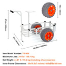 VEVOR pludmales makšķerēšanas ratiņi, kravnesība 159 kg, alumīnija transportēšanas ratiņi ar 2 × 406 mm PU balona tipa riteņiem smiltīm, ar 8 makšķeru turētājiem, piemēroti makšķerēšanai un piknikiem - ZEMLETES.LV