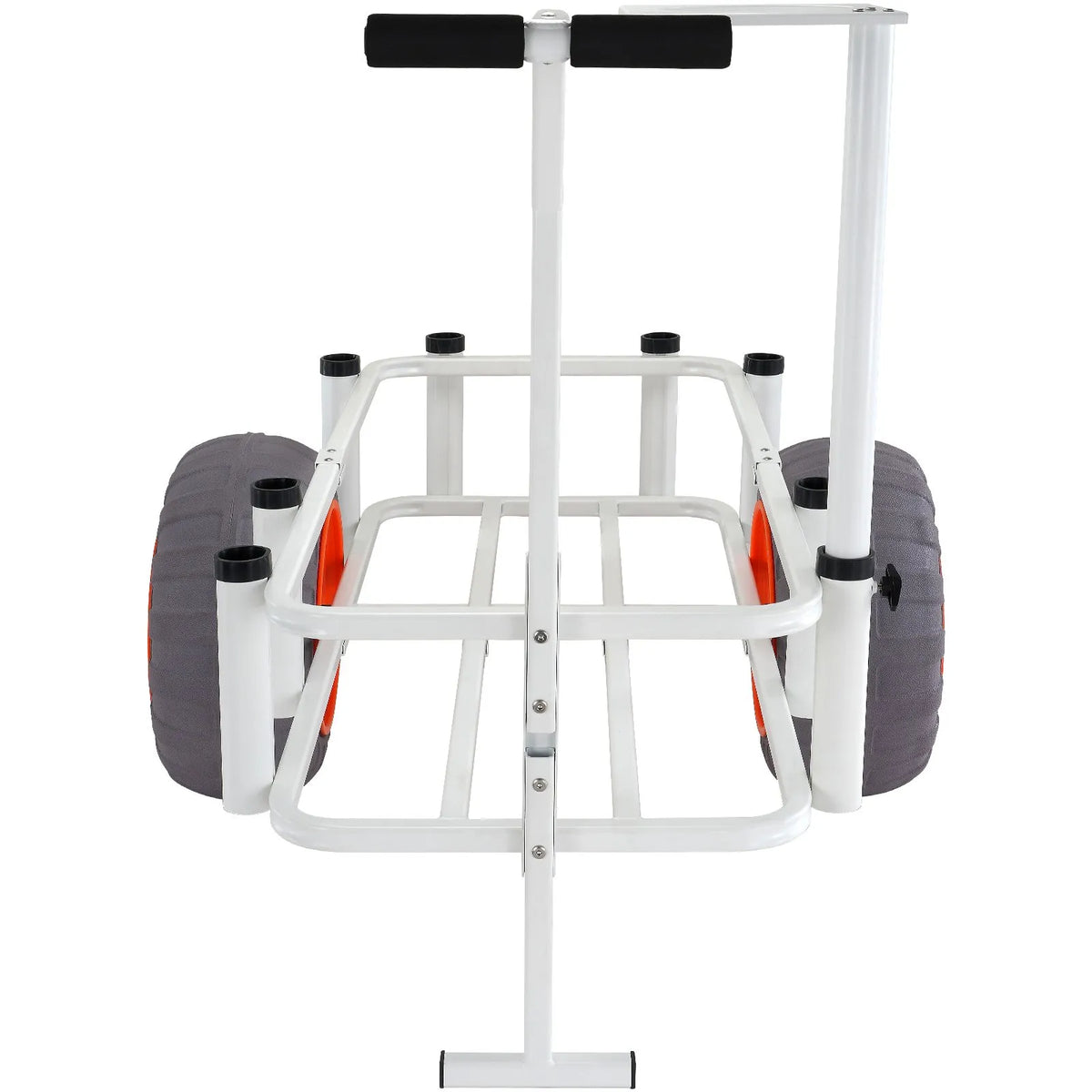 VEVOR pludmales makšķerēšanas ratiņi, kravnesība 159 kg, alumīnija transportēšanas ratiņi ar 2 × 406 mm PU balona tipa riteņiem smiltīm, ar 8 makšķeru turētājiem, piemēroti makšķerēšanai un piknikiem - ZEMLETES.LV