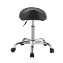 VEVOR seglu formas krēsls ar riteņiem, kravnesība 226,8 kg, regulējama augstuma ergonomisks krēsls ar PU ādas sēdekli, 360° grozāms mobilais krēsls salonam, SPA, bāram, mājām, medicīnas iestādēm un masāžai, melns