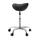 VEVOR seglu formas krēsls ar riteņiem, kravnesība 226,8 kg, regulējama augstuma ergonomisks krēsls ar PU ādas sēdekli, 360° grozāms mobilais krēsls salonam, SPA, bāram, mājām, medicīnas iestādēm un masāžai, melns