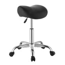 VEVOR seglu formas krēsls ar riteņiem, kravnesība 226,8 kg, regulējama augstuma ergonomisks krēsls ar PU ādas sēdekli, 360° grozāms mobilais krēsls salonam, SPA, bāram, mājām, medicīnas iestādēm un masāžai, melns