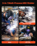 VEVOR 145 A 3-in-1 synergiska MIG metināšanas iekārta ar Lift TIG un IGBT invertoru
