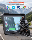 VEVOR 7 collu bezvadu motocikla CarPlay sistēma ar Apple CarPlay, Android Auto, GPS un IP67