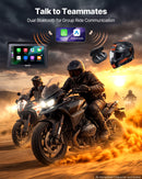 VEVOR 7 collu bezvadu motocikla CarPlay sistēma ar Apple CarPlay, Android Auto, GPS un IP67