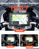 VEVOR 7 collu bezvadu motocikla CarPlay sistēma ar Apple CarPlay, Android Auto, GPS un IP67