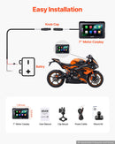 VEVOR 7 collu bezvadu motocikla CarPlay sistēma ar Apple CarPlay, Android Auto, GPS un IP67
