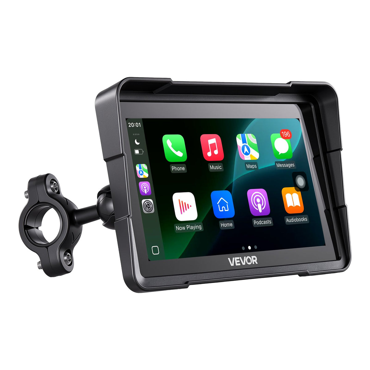 VEVOR 7 collu bezvadu motocikla CarPlay sistēma ar Apple CarPlay, Android Auto, GPS un IP67