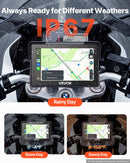 VEVOR 7 collu bezvadu motocikla CarPlay sistēma ar Apple CarPlay, Android Auto, GPS un IP67, BMW motocikliem