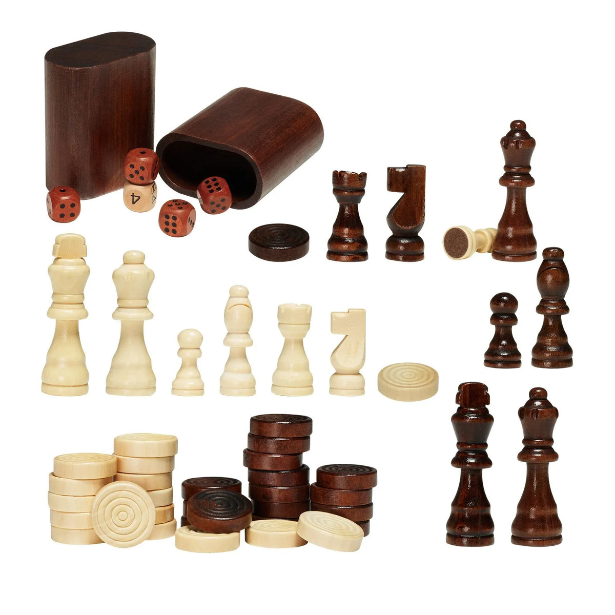 VEVOR 3 vienā šaha, dambretes un bekgemona galda komplekts, 457 mm premium koka šaha galds, luksusa kombinētais spēļu galda mēbeļu komplekts, galda spēļu dāvana ģimenei - ZEMLETES.LV