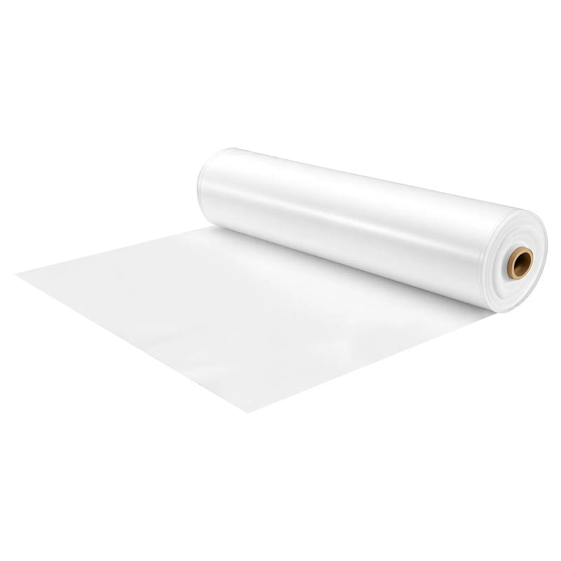 VEVOR YFGH-24ft100ft siltumnīcu plēve, 7,3 × 30,5 m, 5 mil, caurspīdīga PE plēve, 89% gaismas caurlaidība, izturīga pret sauli, lietu, salu, vēju un putekļiem