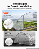 VEVOR YFGH-6ft100ft siltumnīcu plēve, 1,8 × 30,5 m, 6 mil, caurspīdīga PE plēve, 89% gaismas caurlaidība, aizsardzībai pret sauli, lietu, salu, vēju un putekļiem