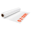 VEVOR YFGH-6ft100ft siltumnīcu plēve, 1,8 × 30,5 m, 6 mil, caurspīdīga PE plēve, 89% gaismas caurlaidība, aizsardzībai pret sauli, lietu, salu, vēju un putekļiem