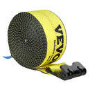VEVOR vinčas siksnas, 10,2 cm × 9,1 m, kravnesība 2722 kg, pārrāvuma izturība 8165 kg, kravas stiprināšanas siksnas ar plakano āķi, piekabēm, platformām, lauksaimniecībai, glābšanas darbiem un koku aizsardzībai, dzeltenas, 4 gab.
