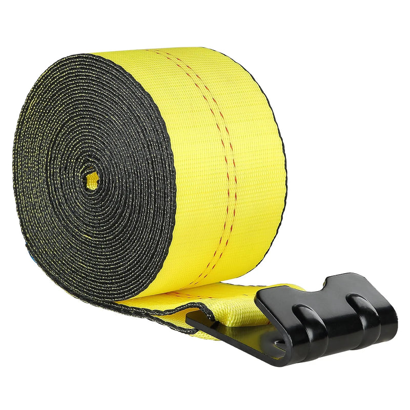 VEVOR vinčas siksnas, 10,2 cm × 12,2 m, kravnesība 2722 kg, pārrāvuma izturība 8165 kg, kravas stiprināšanas siksnas ar plakano āķi, piekabēm, platformām, lauksaimniecībai, glābšanas darbiem un koku aizsardzībai, dzeltenas, 10 gab.