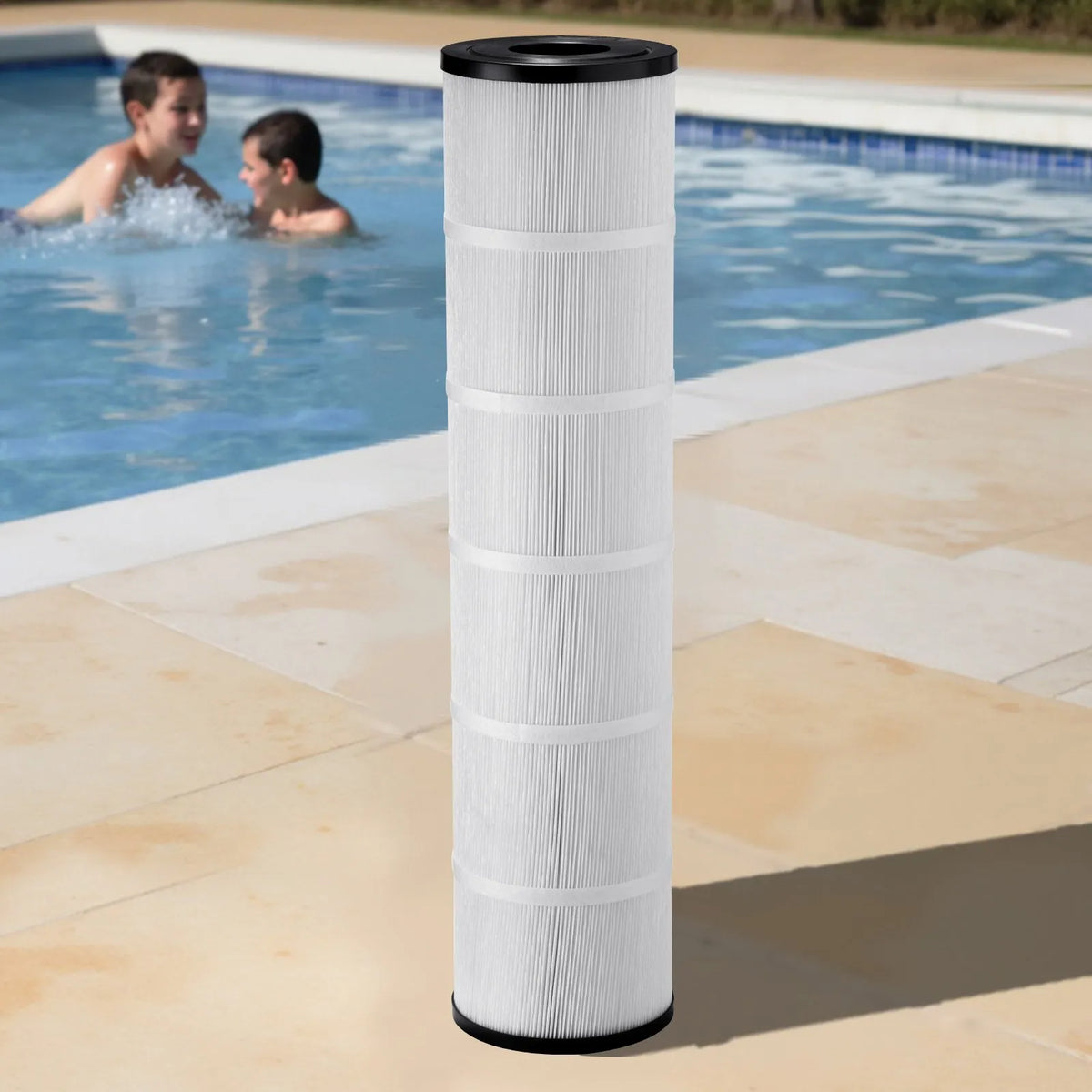 VEVOR ujumisbasseini filtrikassetid 4 × 12,1 m², spa- ja mullivanni filtri vahetuskomplekt, ühilduv Pentair CCP520-ga, R173578 ja PCC130-ga, kolmeharulised voldid, ohutu lastele ja lemmikloomadele, kergesti puhastatav