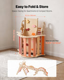 VEVOR 9-in-1 Pikler trijstūra Montessori kāpšanas komplekts bērniem, salokāms, ar rampu, loku, spilvenu un 2 koka automašīnām, slodze līdz 68 kg, oranžs