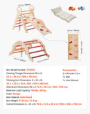 VEVOR 9-in-1 Pikler trijstūra Montessori kāpšanas komplekts bērniem, salokāms, ar rampu, loku, spilvenu un 2 koka automašīnām, slodze līdz 68 kg, oranžs