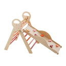 VEVOR 9-in-1 Pikler trijstūra Montessori kāpšanas komplekts bērniem, salokāms, ar rampu, loku, spilvenu un 2 koka automašīnām, slodze līdz 68 kg, oranžs