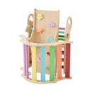 VEVOR 9-in-1 Pikler trijstūra Montessori kāpšanas komplekts bērniem, salokāms, ar ksilofonu, rampu, loku, spilvenu un trijstūri, slodze līdz 68 kg, varavīksnes krāsu dizains